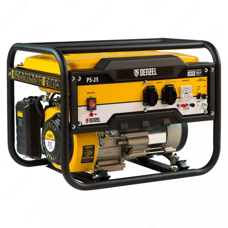 Генератор бензиновый PS 25. 2 5 кВт. Ручной стартер//Denzel