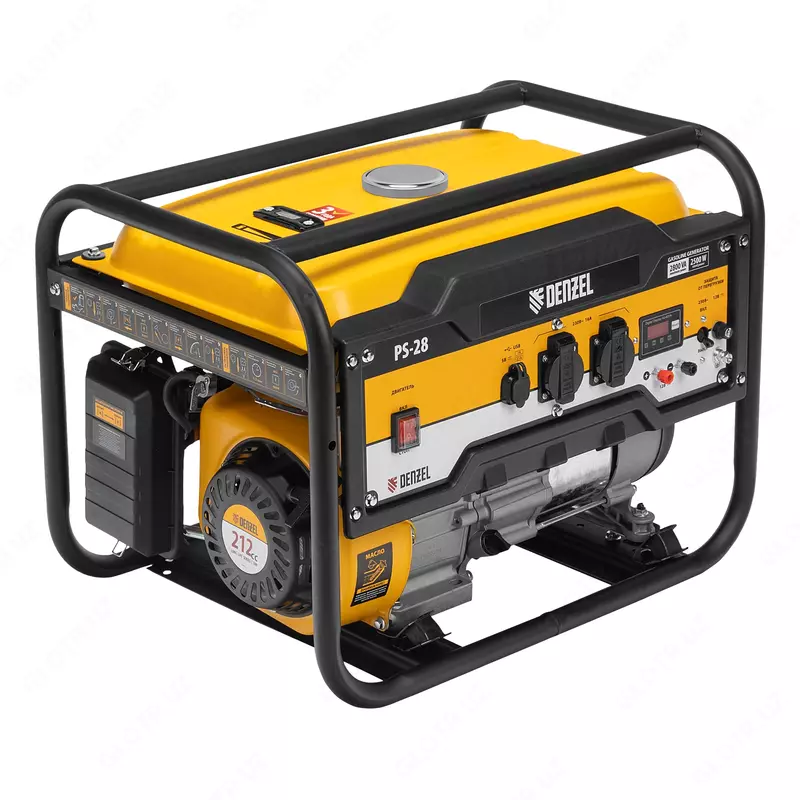 Генератор бензиновый PS 28. 2 8 кВт. Ручной стартер//Denzel