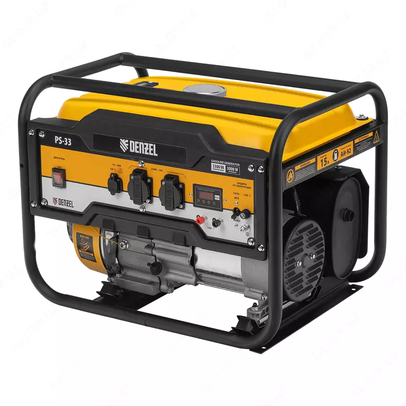  Генератор бензиновый PS 33. 3 3 кВт. Ручной стартер//Denzel - 