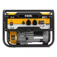   Генератор бензиновый PS 33. 3 3 кВт. Ручной стартер//Denzel