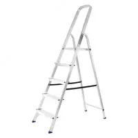 Стремянка алюминиевая 5 ступеней. Высота площадки: 102 см (СИБРТЕХ)