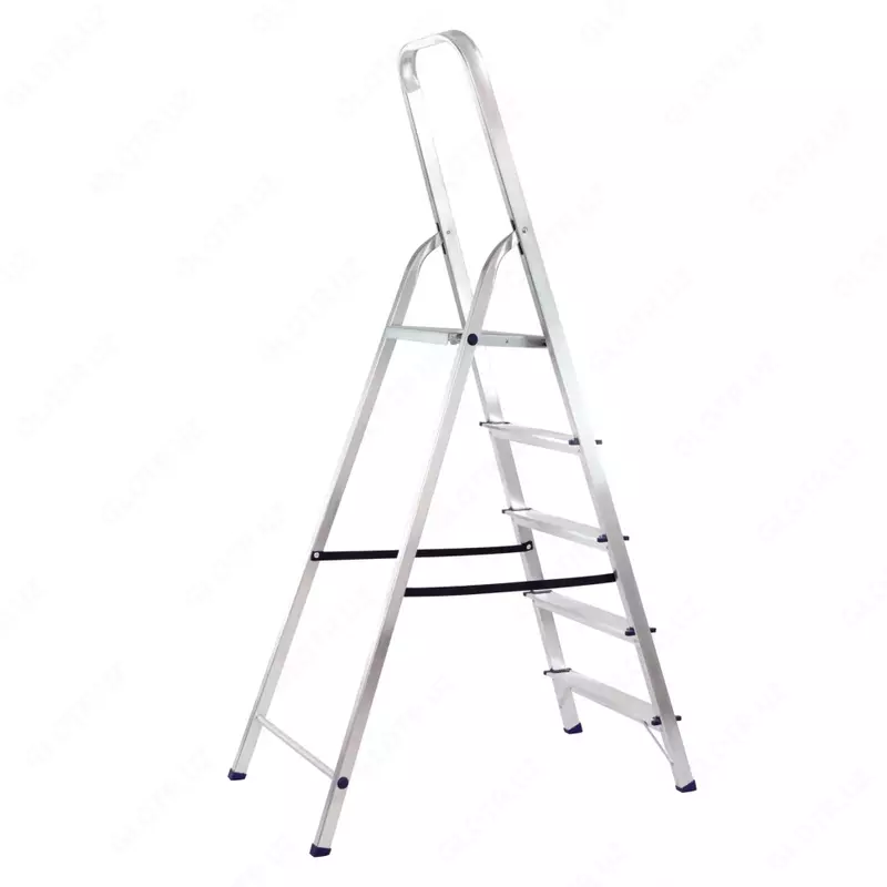  Стремянка алюминиевая 5 ступеней. Высота площадки: 102 см (СИБРТЕХ) - 