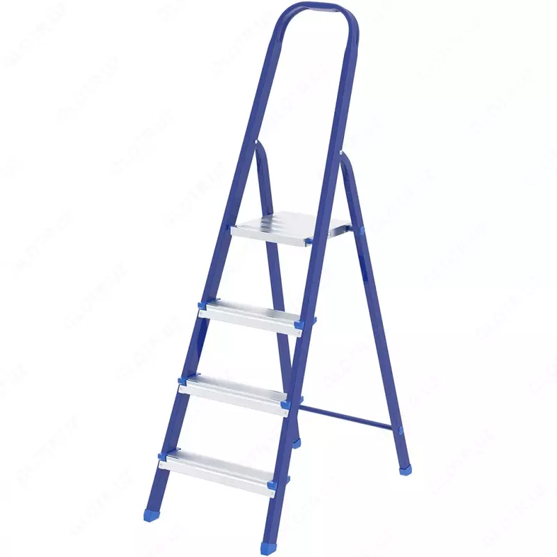 Стремянка стальная 4 ступени. Высота площадки: 80 см (СИБРТЕХ)