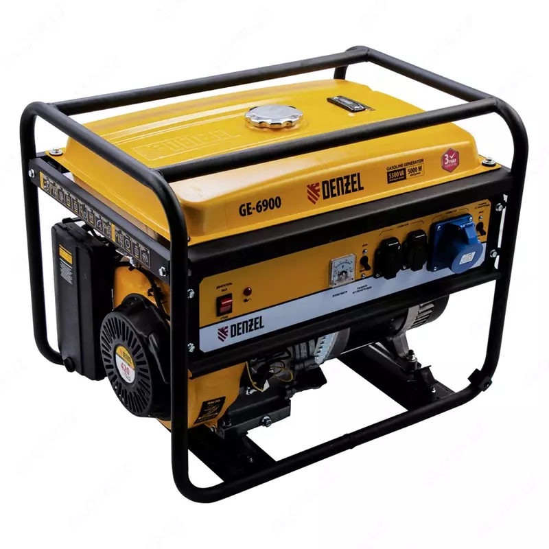 Генератор бензиновый GE 6900. 5.5 кВт. Ручной стартер