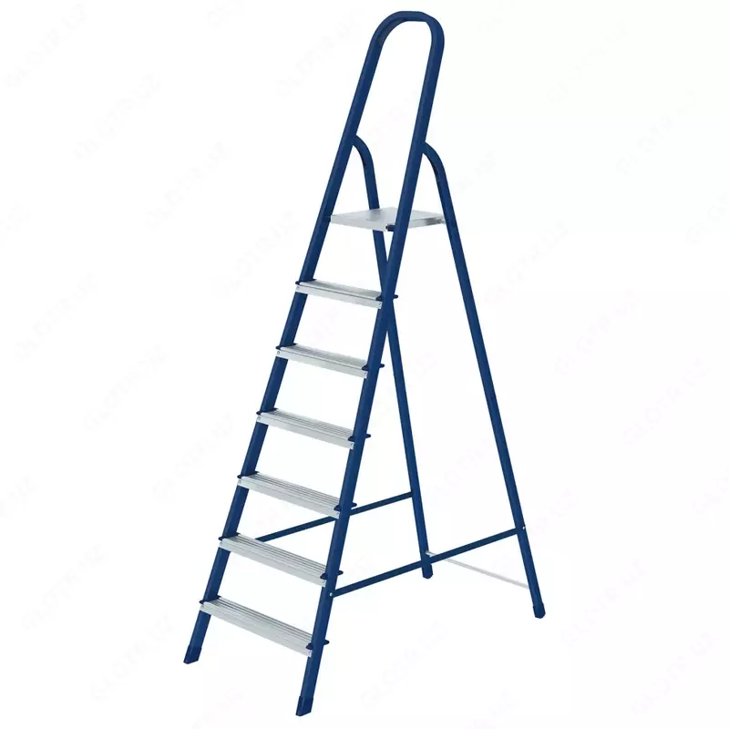  Стремянка стальная 7 ступеней. Высота площадки: 142 см//СИБРТЕХ - 