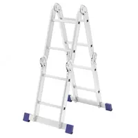 Лестница шарнирная алюминиевая  4х2  Россия (Сибртех)