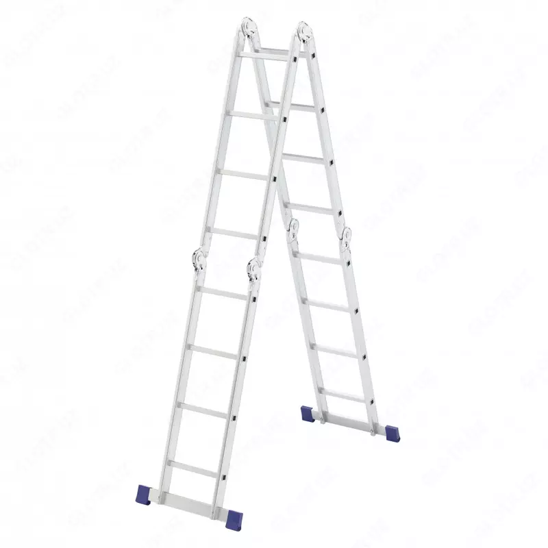 Лестница шарнирная алюминиевая  4х4  Россия  (Сибртех)