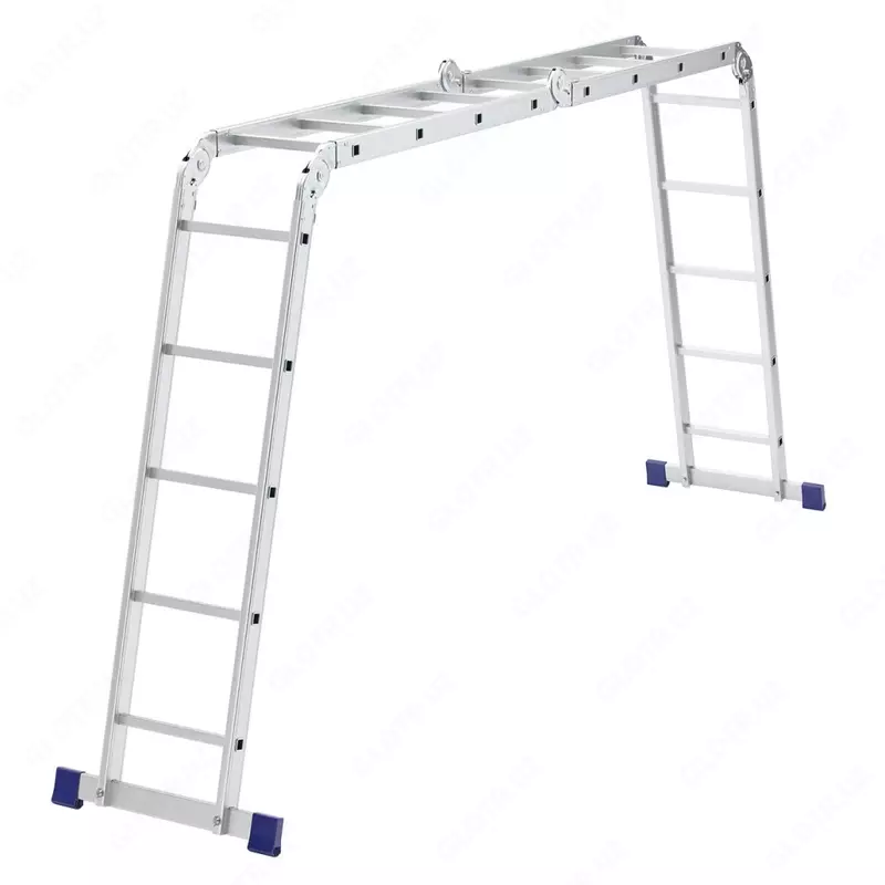 Лестница шарнирная алюминиевая  2 х 4 + 2 х 5  Россия  (Сибртех)