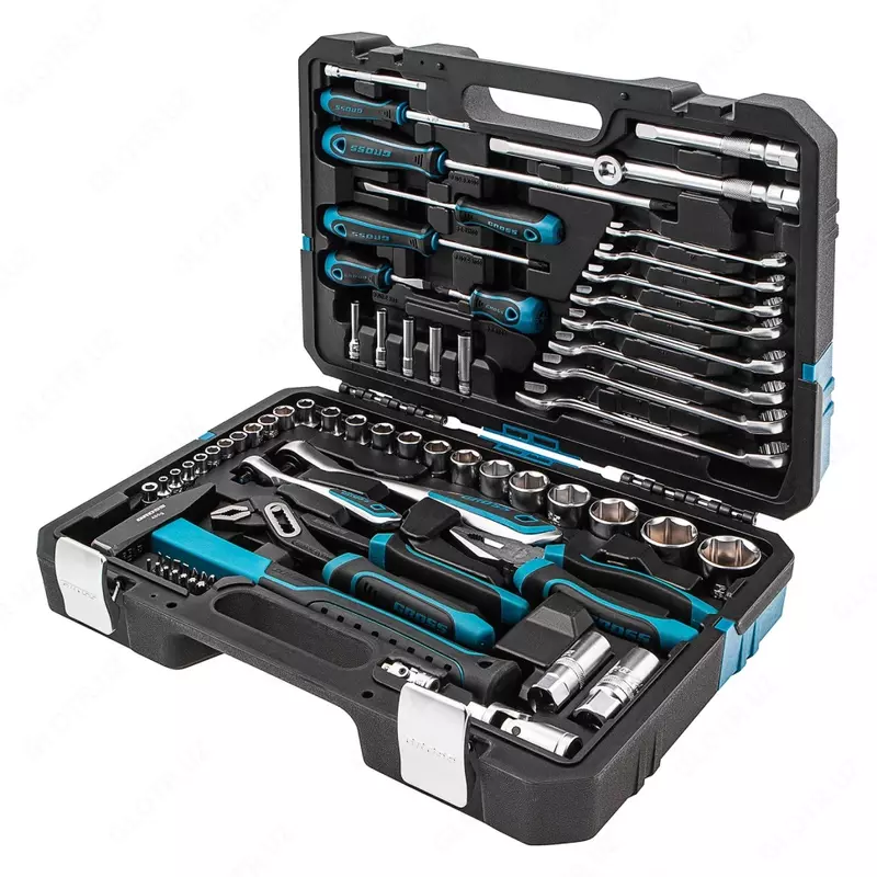 Набор инструментов  1/4  1/2  CrV  120 зубьев  76 предметов (Gross)