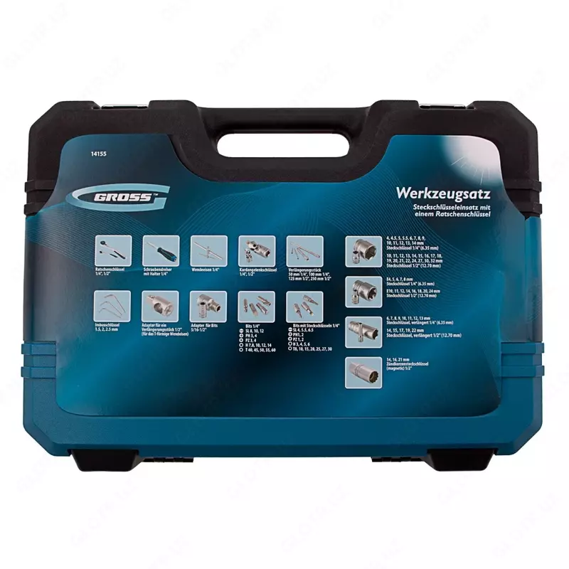  Набор инструментов  1/4  1/2  CrV  120 зубьев  109 предметов (Gross) Только в розницу