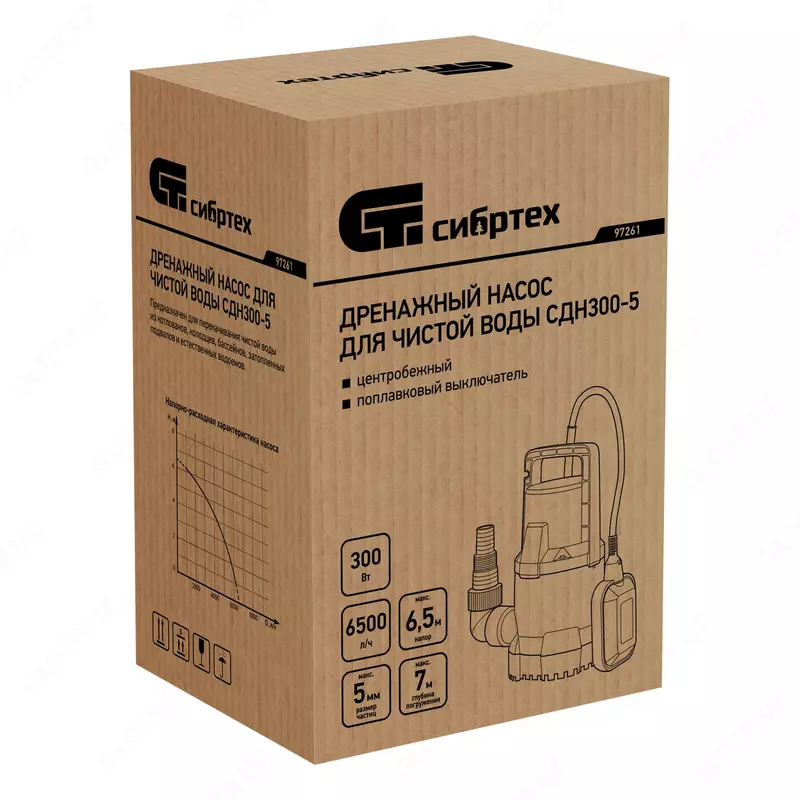 Дренажный насос для чистой воды СДН300-5 (СИБРТЕХ) ООО "QUATTRO PRO"