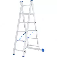 Лестница  2 х 6 ступеней  алюминиевая  двухсекционная  Россия (Сибртех)