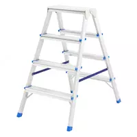 Стремянка двусторонняя 4 ступени  алюминиевая. Россия. (Сибртех)