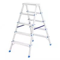 Стремянка двусторонняя 5 ступеней  алюминиевая. Россия. (Сибртех)