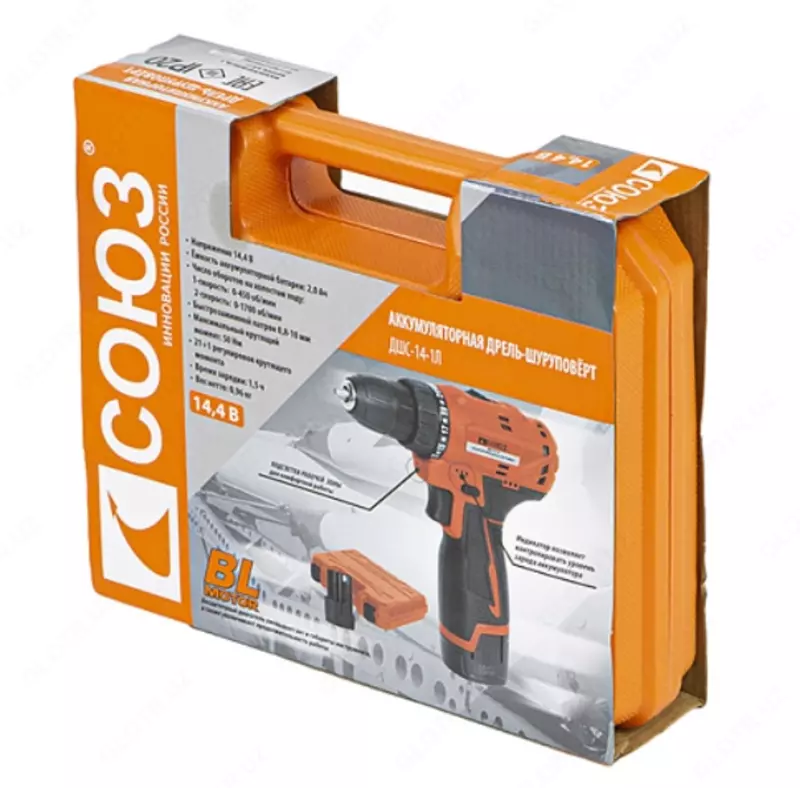  Аккумуляторный шуруповерт СОЮЗ ДШС-14-1Л - 