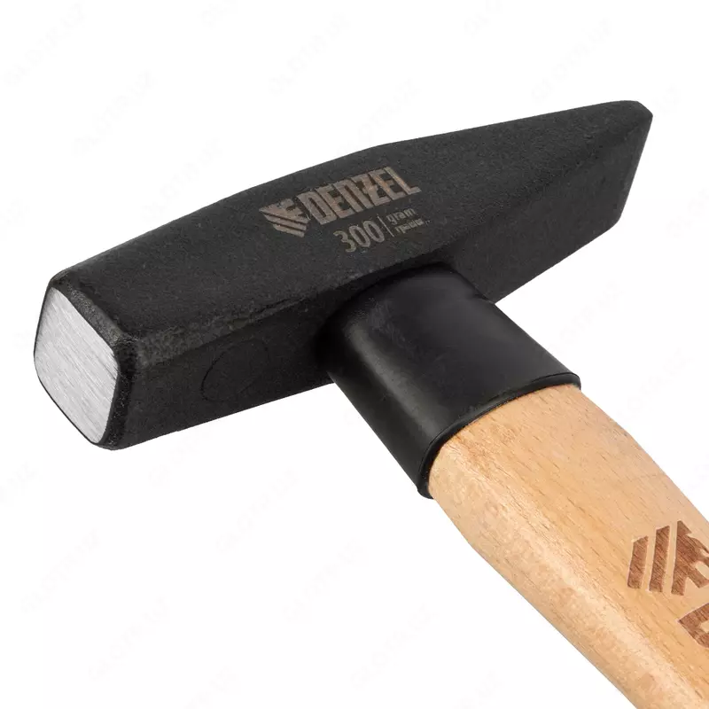   Молоток слесарный  300 г  кованый квадратный боек  буковая рукоятка Denzel