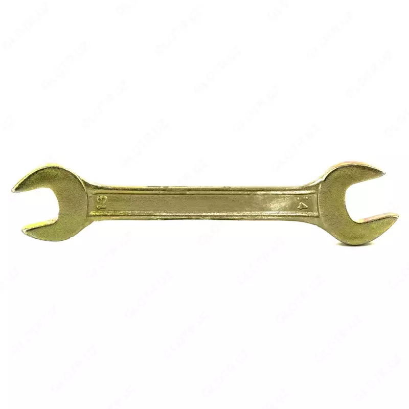 Ключ рожковый  13 х 14 мм  желтый цинк Сибртех