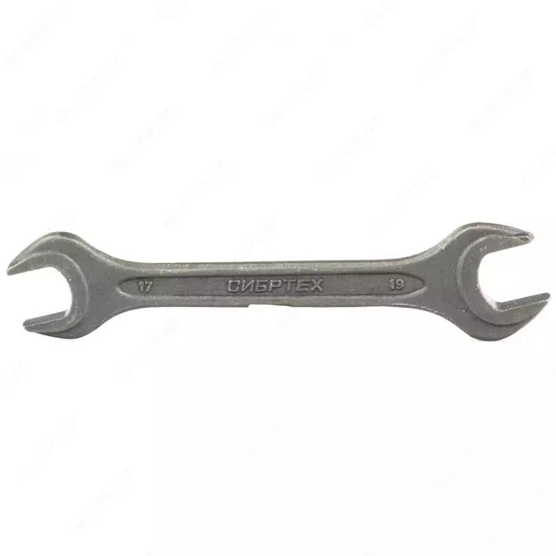 Ключ рожковый  17 х 19 мм  CrV  фосфатированный  ГОСТ 2839 Сибртех