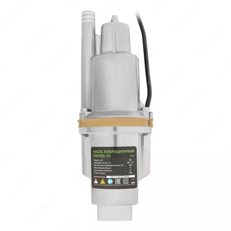  Вибрационный насос СВН300-25  верхний забор  300 Вт  напор 75 м  1200 л/ч  кабель 25 м Сибртех - 