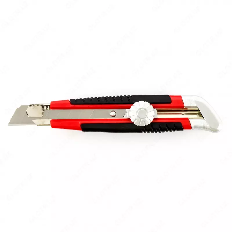 Нож  18 мм  выдвижное лезвие  металлическая направляющая  винтовой фиксатор лезвия Matrix