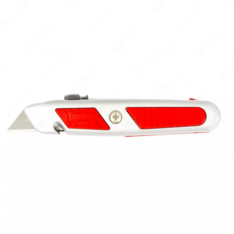 Нож  19 мм  выдвижное трапециевидное лезвие  отделение для лезвий  метал. корпус Matrix