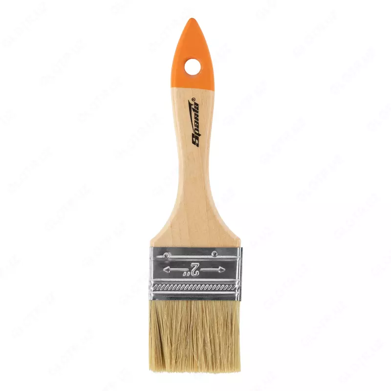  Кисть плоская Slimline 2 (50 мм)  натуральная щетина  деревянная ручка Sparta - 