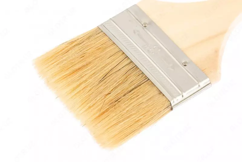  Кисть плоская Slimline 3 (75 мм)  натуральная щетина  деревянная ручка Sparta - 