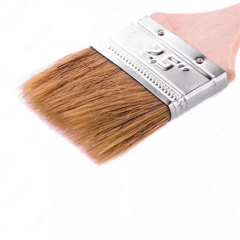  Кисть плоская Стандарт 2.5 (63 мм)  натуральная щетина  деревянная ручка MTX - 