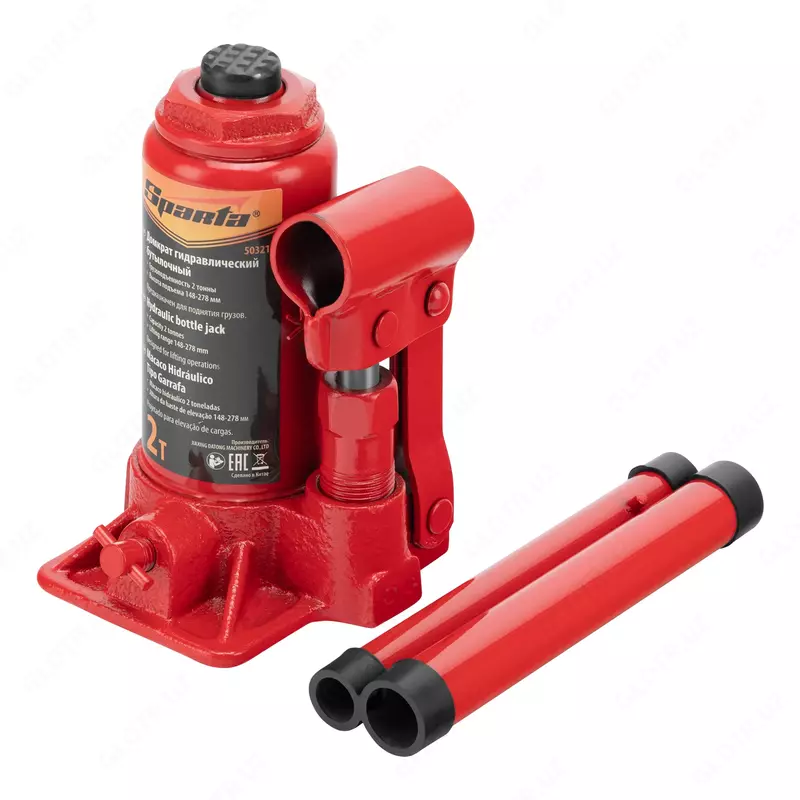 Домкрат гидравлический бутылочный  2 т  h подъема 148-278 мм Sparta