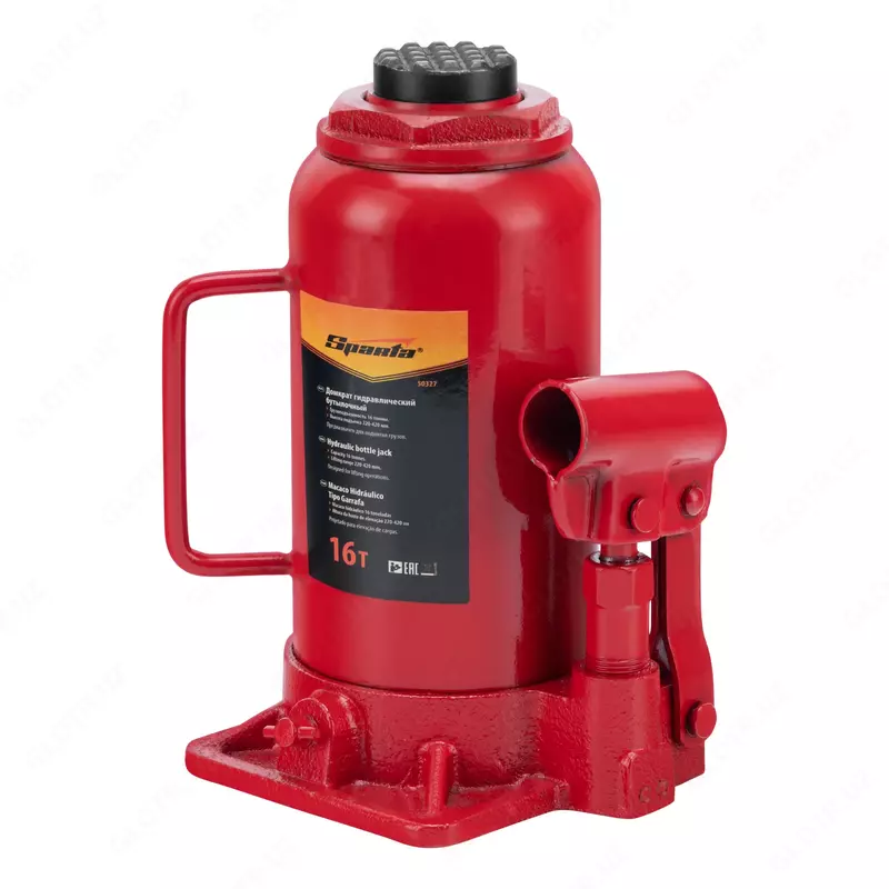  Домкрат гидравлический бутылочный  16 т  h подъема 220-420 мм Sparta - 