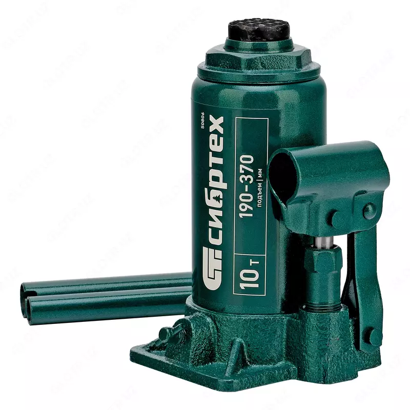 Домкрат гидравлический бутылочный  10 т  190-370 мм Сибртех