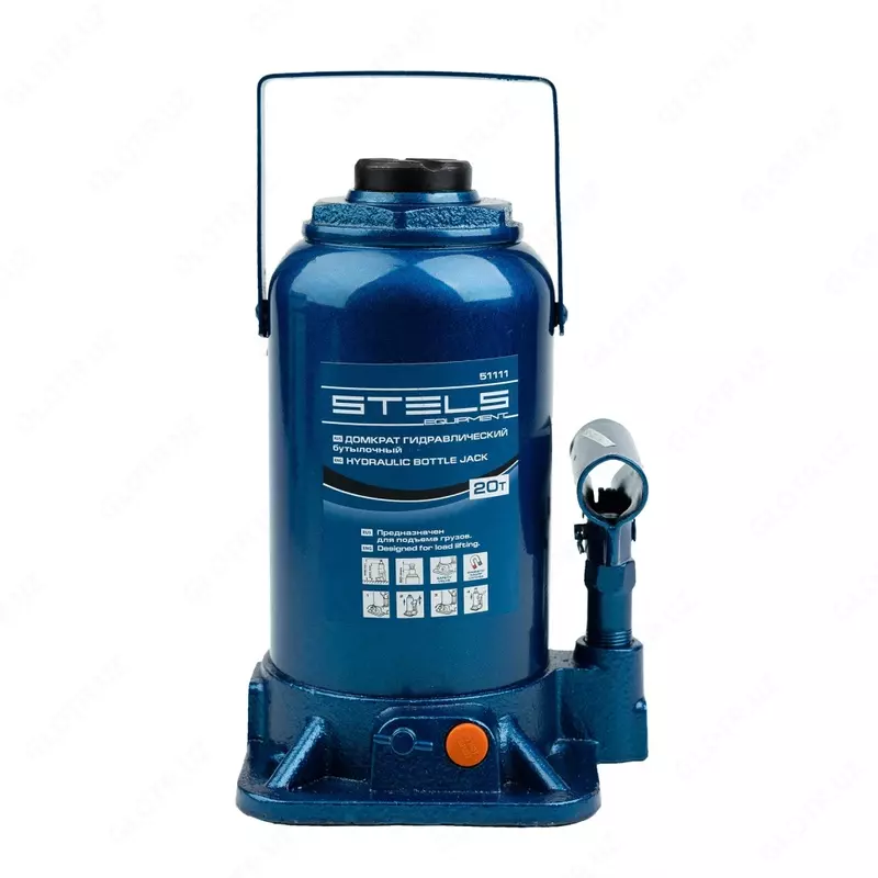  Домкрат гидравлический бутылочный  20 т  H подъема 244-449 мм Stels - 
