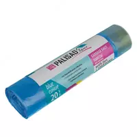 Пакеты для мусора с завязками 60 л x 20 шт.  синие  Home Palisad