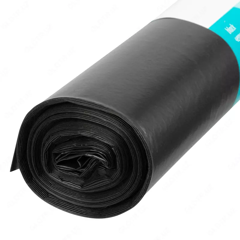   Пакеты для мусора 180 л x 10 шт.  ПВД особопрочные черные  длинный ролик  Home Palisad