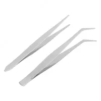 Набор пинцетов из нержавеющей стали  2 шт  Sparta