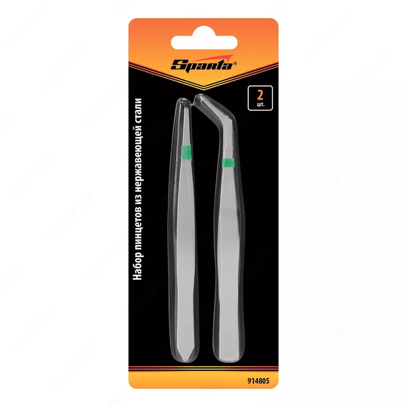  Набор пинцетов из нержавеющей стали  2 шт  Sparta Chakana savdo