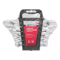  Набор ключей рожковых  6-17 мм  6 шт  CrV  хромированные Matrix Только в розницу