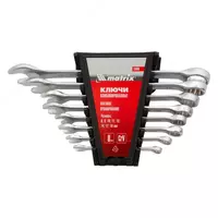   Набор ключей комбинированных  6-19 мм  8 шт  CrV  матовый хром Matrix