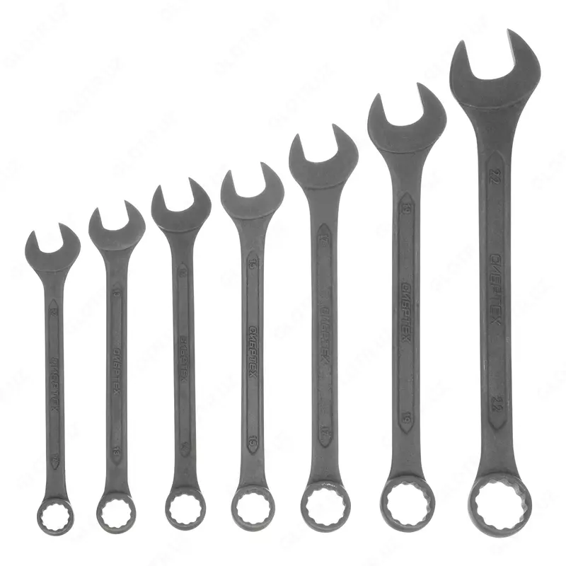  Набор ключей комбинированных  6-22 мм  10 шт  CrV  фосфатированные  ГОСТ 16983 Сибртех - 