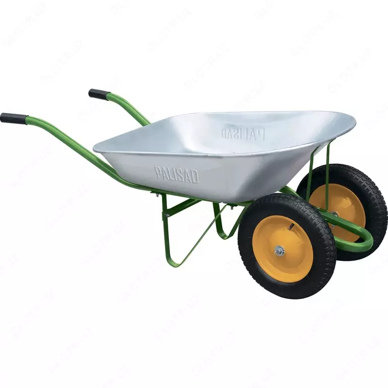 Тачка садовая  2-х колесная  грузоподъемность 170 кг  объем 78 л Palisad