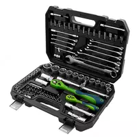 Набор инструментов 82 предмета  CrV  1/2  1/4 Сибртех