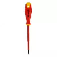  Отвертка диэлектрическая SL4 х 100 мм  CrV  до 1000 В  двухкомпонентная рукоятка Сибртех - 