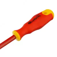  Отвертка диэлектрическая SL4 х 100 мм  CrV  до 1000 В  двухкомпонентная рукоятка Сибртех Только в розницу