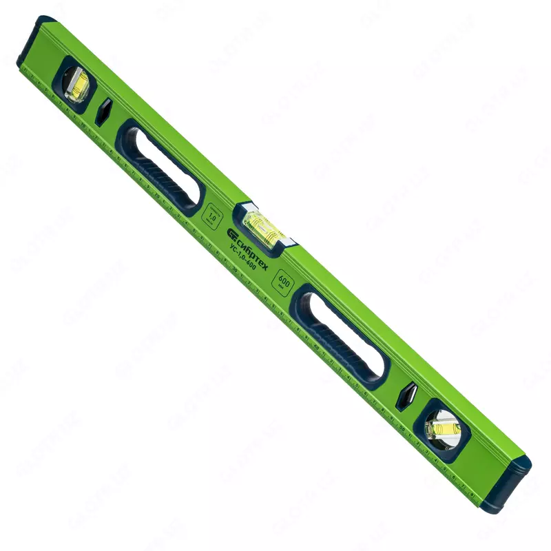 Уровень алюминиевый УС-1  0-600  фрезерованный  3 глазка  рукоятки  600 мм Сибртех