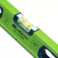  Уровень алюминиевый УС-1  0-600  фрезерованный  3 глазка  рукоятки  600 мм Сибртех Только в розницу