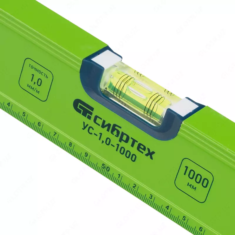  Уровень алюминиевый УС-1  0-1000  фрезерованный  3 глазка  рукоятки  1000 мм Сибртех - 