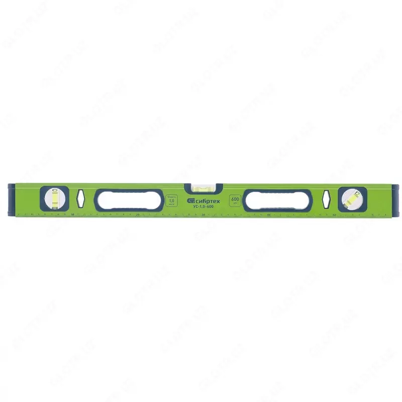 Уровень алюминиевый УС-1  0-2000  фрезерованный  3 глазка  рукоятки  2000 мм Сибртех