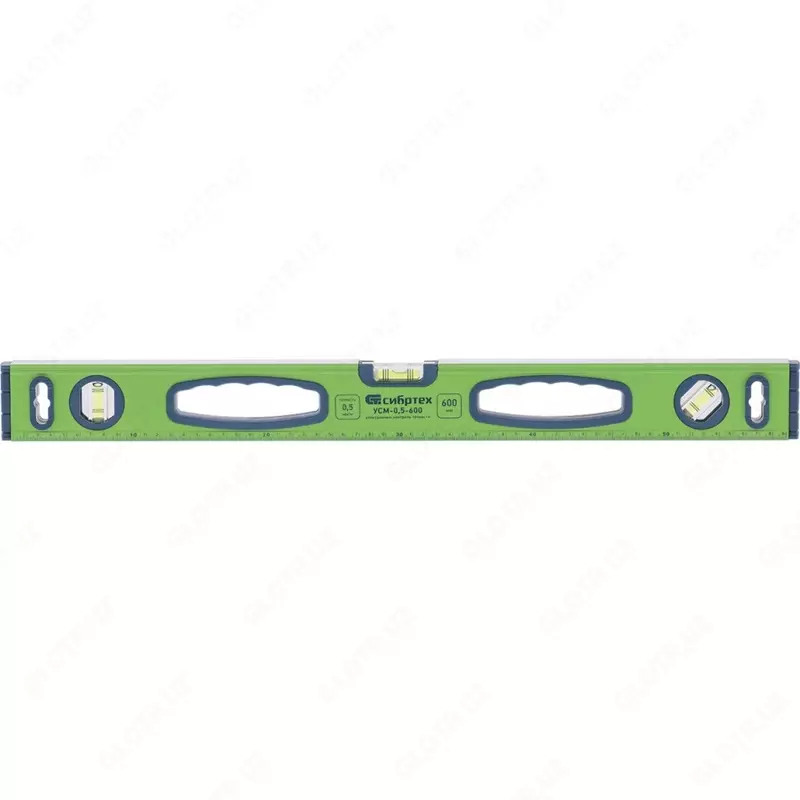 Уровень алюминиевый УСМ-0 5-400  фрезерованный  3 глазка  магнитный  400 мм Сибртех