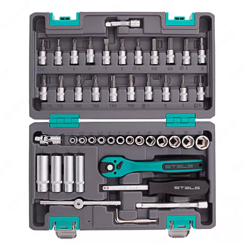  Набор инструментов  1/4  Cr-V  S2  усиленный кейс  47 предметов Stels - 