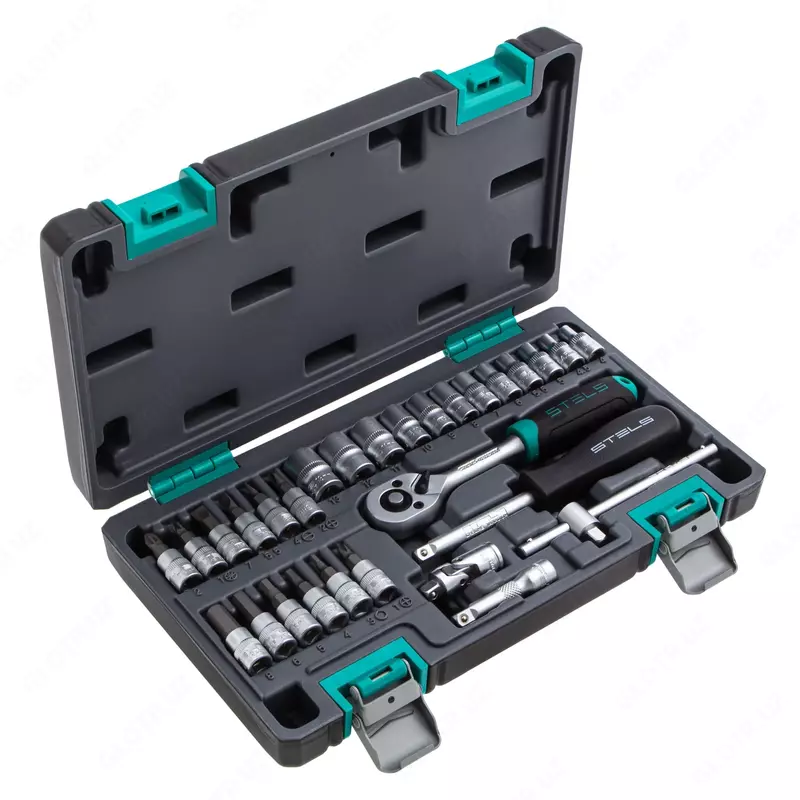 Набор инструментов  1/4  CrV  пластиковый кейс 29 предметов Stels